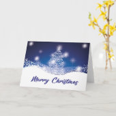 Elegante glanzende kerstboom  kaart (Gele Bloem)