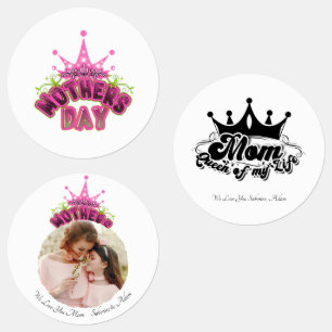 Elegante glanzende roze kroon van de koningin Fijn Labels