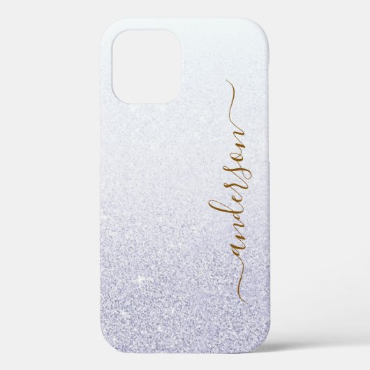 Elegante glinsterende monogram naam Case-Mate iPhone case (Achterkant)