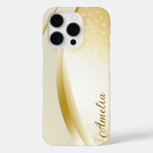 Elegante glinsterende monogram naam iPhone 16 pro hoesje