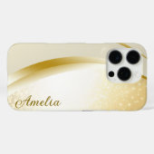 Elegante glinsterende monogram naam Case-Mate iPhone case (Achterkant (horizontaal))