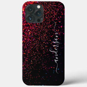 Elegante glinsterende monogram naam iPhone 13 pro max hoesje
