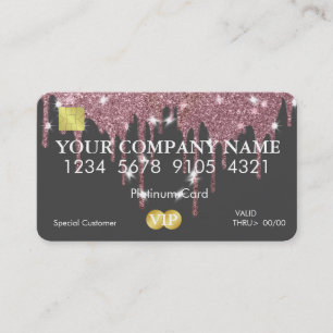 Elegante Glitter Creditcard Visitekaartje