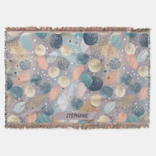 Elegante Glitter Dot & Brushstroke Abstract Deken