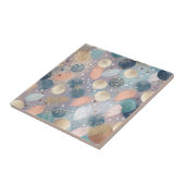 Elegante Glitter Dot & Brushstroke Abstract Tegeltje (Zijkant)