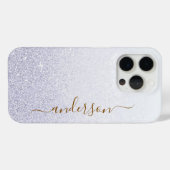Elegante Glitter gemerkte Naam Case-Mate iPhone Case (Achterkant (horizontaal))
