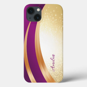 Elegante Glitter gemerkte Naam iPhone 13 Hoesje