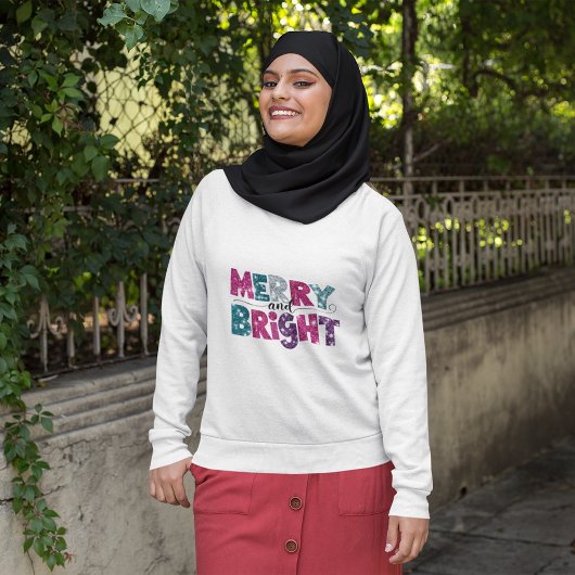 Elegante glitter kerst vrolijk en helder grappig trui