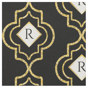 Elegante glitter look zwart Gouden Marokkaanse T Stof