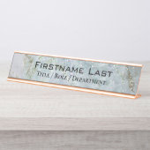 Elegante Glitter Sparkle Marble Aangepaste Naam Do Bureau Naambordje (Voorkant)