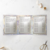 Elegante glitter waterverf golven drievoudige fold drieluik kaart (Binnen)