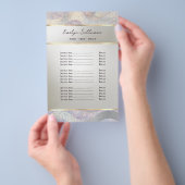 Elegante glitter waterverf golven prijslijst flyer (Hand)