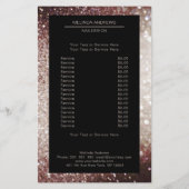 Elegante Glitter Zilver Roest Flyer (Achterkant)