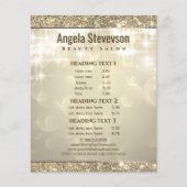 Elegante Glitterende Goudkleurige Flyer (Voorkant)