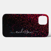 Elegante glitters monogram naam Case-Mate iPhone case (Achterkant (horizontaal))
