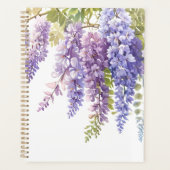 Elégante glycine d'aquarelle violette florale (Devant)