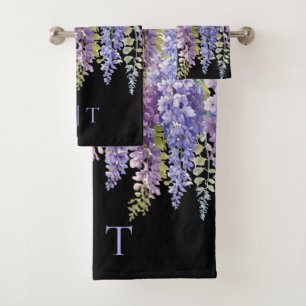 Elégante glycine d'aquarelle violette florale
