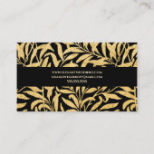 Elegante Gold Black Wedding Planner Visitekaartje (Achterkant)