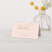 Elegante Gold Calligraphy Script Trouwtafel (Voorkant)