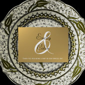 Elégante Gold Carte Place Individuelle