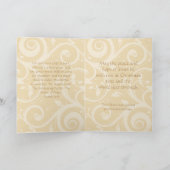 Elégante Gold Christian Photo Carte de Noël, Verse (Intérieur)