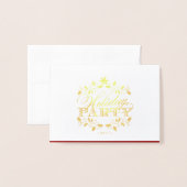 Elegante Gold Corporate Holiday Party uitnodiging (Voorkant met envelop)