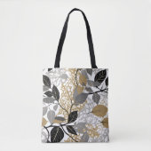 Elegante Gold en Black Leaf Vine Canvas tas (Voorkant)