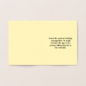 Elégante Gold Foil 45e carte de voeux anniversaire (Intérieur)