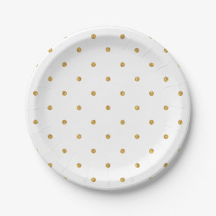 Elegante Gold Foil Stippen Metallic Hostess Entert Papieren Bordje