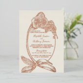 Elegante Gold Folie Orchidee Echte Folie bruiloft Folie Uitnodiging (Staand Voorkant)