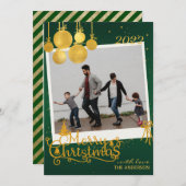 Elégante Gold Joyeux Noël Carte (Devant / Derrière)