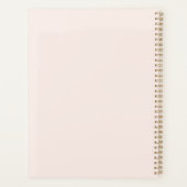 Elegante Gold Leaf Minimal Botanical Soft Pink Planner (Achterkant)