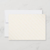 Elégante Gold Peacock Wedding Cartes RSVP (Dos)