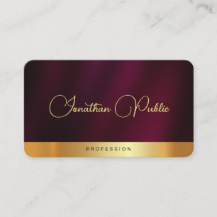 Elegante Gold Script tekst Luxe Premium zijde Visitekaartje