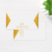 Elégante Gold White Faux Foil Bijoux Display Carte (Bureau)