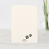 Elégante Gold Wings Chat Carte de Sympathie (Dos)