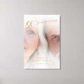Elegante Golden 50ste Jubileum Custom Photo Canvas Afdruk (Voorkant)