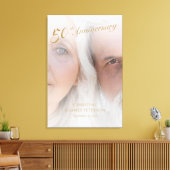 Elegante Golden 50ste Jubileum Custom Photo Canvas Afdruk (Insitu (Woonkamer))