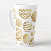 Elegante Golden Circle Latte Mok (Linkerhoek)