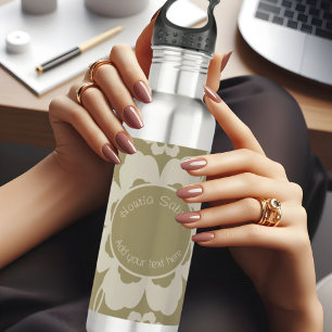 Elegante Golden Floral Sierlijke Vintage Waterfles