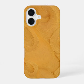 Elegante Golden Flowing Lines Abstracte telefoonho iPhone 16 Hoesje