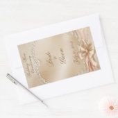Elegante Golden Swans Wedding Wine Label Sticker (Envelop)