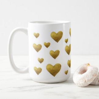 Elegante Goldherz Tasse Ein Hauch von Liebe Koffiemok