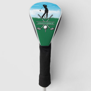 Elegante Golfer Custom Monogram Design Golfheadcover