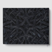 Elegante Gothic Blue Rozen bruiloft gastenboek (Achterkant)