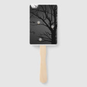 Elegante Gothic donker betoverde bos bruiloft Handwaaier (Achterkant)