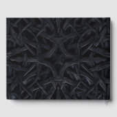 Elegante Gothic Paarse Rozen bruiloft gastenboek (Achterkant)