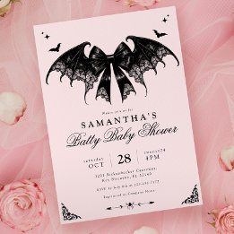 Elegante Gotische Baby Shower Uitnodiging