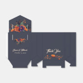 Elegante Gotische Bloemen Eenvoudige Dank u Favor Bedankdoosjes (Uitgevouwen)