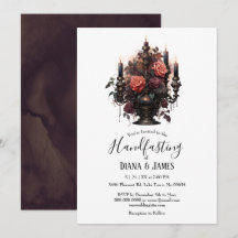 Elegante Gotische Bloemenkaarsen Handfasten